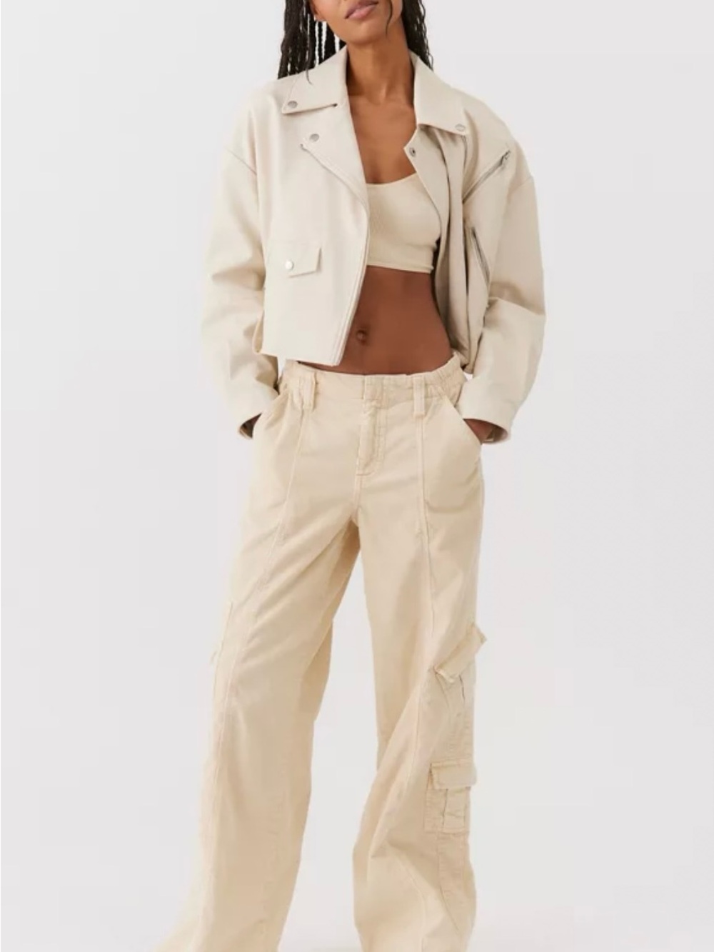 BDG Urban Outfitters Y2K Tan Corduroy Cargo Pants. Size Small.